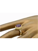 Pierścionek Vintage Aleksandryt 14k żółte złoto vrc068y